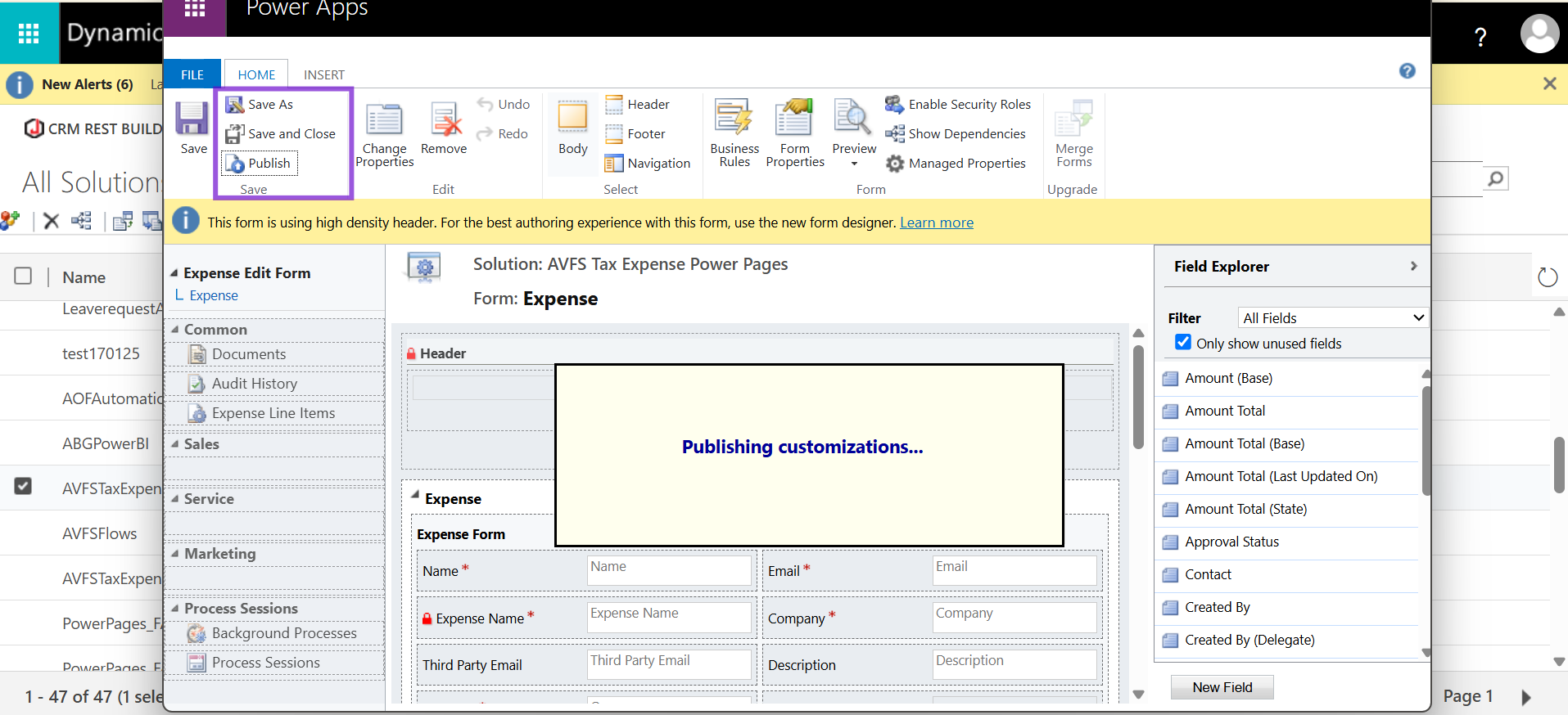 Save and Publish Save and Publish